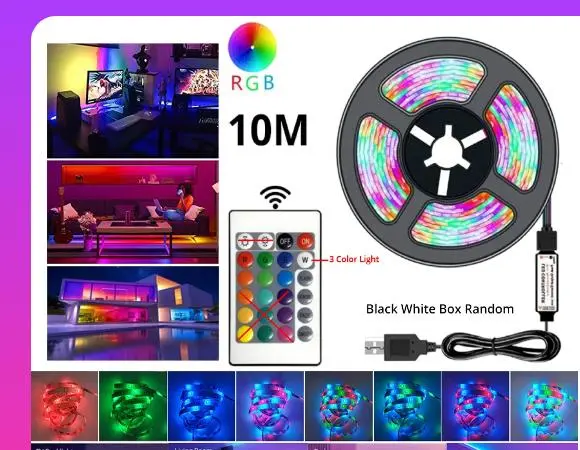 Product image of 10M USB LED Light Strip RGB