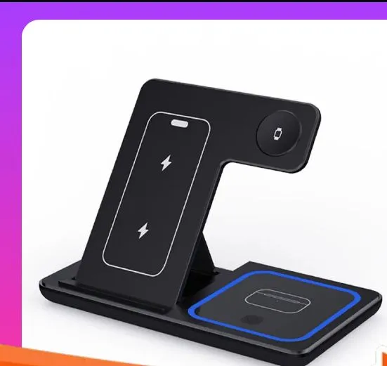 3 in 1 Foldable Charging Station For iPhone
